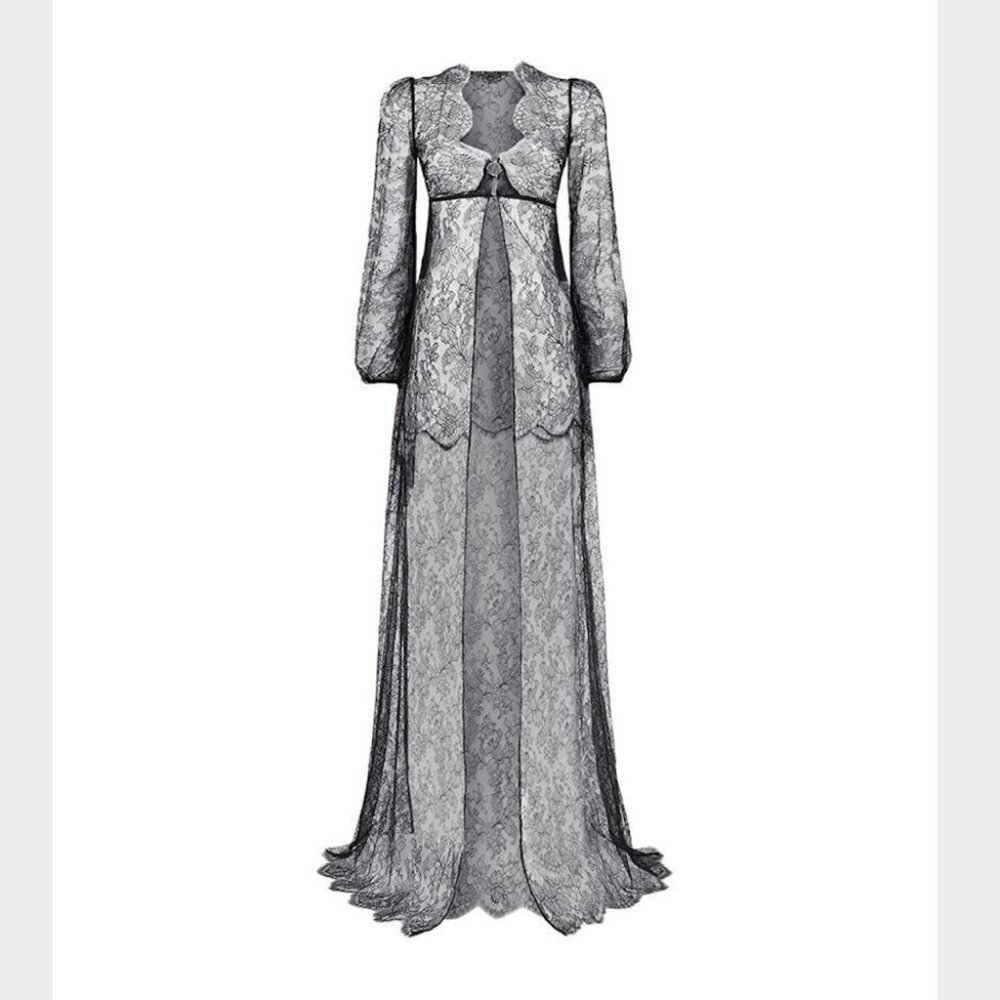 Agent Provocateur Thea SOIREE Black Lace Maxi Gown NWT $2,885
